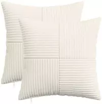 Pagalvėlės užvalkalas 2 pcs ALMELO Kreminė 50 x 50 cm mančester