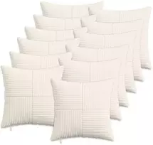 Pagalvėlės užvalkalas 12 pcs ALMELO Kreminė 50 x 50 cm