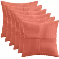 Pagalvėlės užvalkalas 6 pcs ALMELO Raudona oranžinė 50 x 50 cm