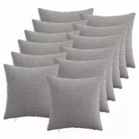 Pagalvėlės užvalkalas 12 pcs HEERLEN Šviesiai pilka 50 x 50 cm