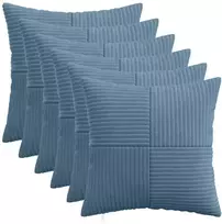 Pagalvėlės užvalkalas 6 pcs ALMELO Mėlyna 50 x 50 cm mančester
