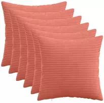 Pagalvėlės užvalkalas 6 pcs HEERLEN Raudona oranžinė 50 x 50 cm