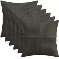 Pagalvėlės užvalkalas 6 pcs ALMELO Antracito 50 x 50 cm