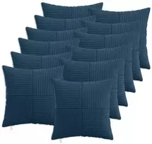 Pagalvėlės užvalkalas 12 pcs ALMELO Jūrinė mėlyna 50 x 50 cm