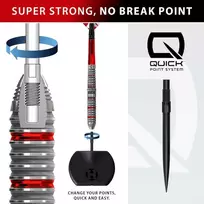 24 gramų strėlytės Harrows Damon Heta Series 4 Quick 90% volframo