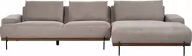 Beliani Kampinė sofa 4 asmenims MARIFERD šviesiai ruda kairinė