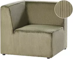 Sofa Beliani Kampuotas modulis LEMVIG kairinis, žalias, velvetas