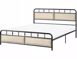 Beliani Metalinė lova BREUILLET 160 x 200 cm juoda