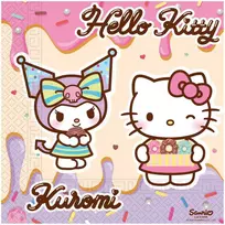 Globos Europe Bv Hello Kitty Kuromi 20 vnt. servetėlių 33x33 cm FSC