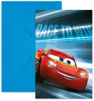 Globos Europe Bv Disney Cars Pergalė Mano vakarėlio kvietimai 6 vnt. FSC