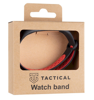 Tactical 281 dviguba silikoninė apyrankė, skirta „Xiaomi Mi Band 3 4“, juoda ir raudona