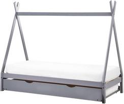 Ištraukiama vaikiška lova Beliani TALMONTIERS, pušies mediena, 90 x 200 cm, pilka