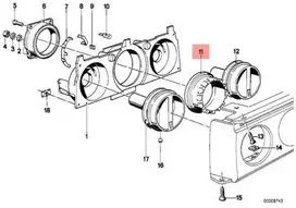 Bmw 5 E12 Šildytuvo Ventiliatoriaus Sukamasis Jungiklis Originalus 64111363335