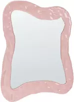 Beliani Sieninis veidrodis PENCRAN 60 cm 80 cm Rožinis