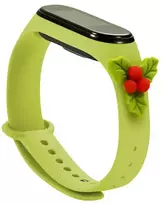 Fusion Accessories Xmas Mistletoe smartwatch juostelė, skirta Xiaomi Mi Band 5/6 | žalia
