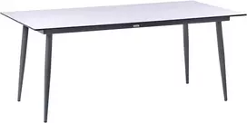 Beliani Sodo stalas TOLENTINO 180 cm 90 cm akmens imitacija travertino efektas