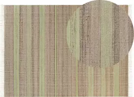 Beliani Džuto kilimas TALPUR šviesiai žalias 160 x 230 cm