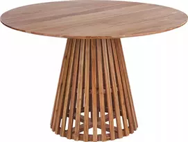 Beliani Valgomojo stalas MESILLA rudas 120 cm 120 cm akacijos mediena