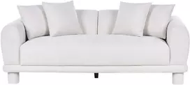 Beliani Trivietė sofa PORI, kreminė balta