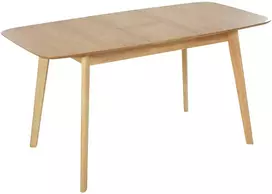 Beliani Išskleidžiamas valgomojo stalas MADOX šviesaus ąžuolo spalvos 120/150 cm 75 cm