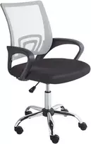 Beliani Birojės kėdė SOLID Juoda/ Balta