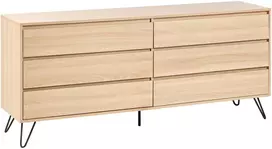 Beliani Komoda su 6 stalčiais CARDIGAN šviesiai ruda