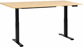 Beliani Elektra reguliuojamas stalas DESTINES juodas / šviesiai rudas 160 cm 72 cm