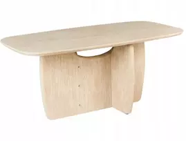 Beliani Valgomojo stalas TRAVERS Travertino efektas 180 cm 90 cm