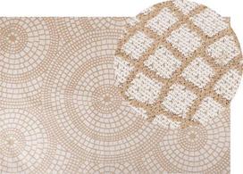 Beliani Kilimas ARIBA baltas smėlio spalvos 160 x 230 cm džiuto