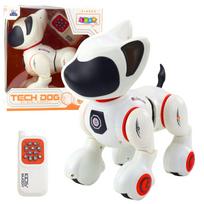 RC robotas šuo Lean Toys Tech, 23 cm, balta sp./oranžinė sp.