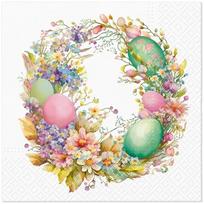 Popierinės servetėlės PAW Easter wreath, 33 cm x 33 cm, įvairių spalvų, 20 vnt.