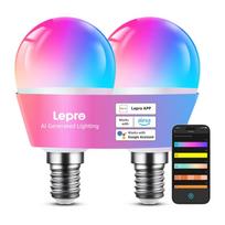 LEPRO BP1-2 E14 LED Bulb with Bluetooth and Wi-Fi, 470 lm, 2-pack, Żarówka LED LEPRO BP1-2 E14 Bluetooth Wi-Fi 470lm 2szt.