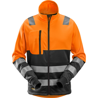 SNICKERS WORKWEAR AllroundWork Hi-Vis 8035 fliso džemperis, klasė 2, oranžinis