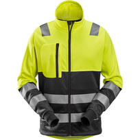 SNICKERS WORKWEAR AllroundWork Hi-Vis 8035 fliso džemperis, klasė 2, geltonas