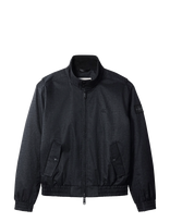 Calvin Klein Jeans - Ls Printed Denim Harrington Jkt - Džinsinis švarkas be pamušalo - Tamsiai mėlyna
