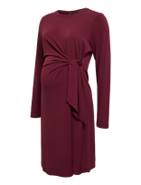 Vero Moda Maternity - Vmmjill Ls Dress Jrs - Trumpa suknelė - Burgundiška splava