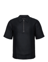 NN.07 - Bruno 1808 Half Zip Polo - Marškinėliai trumpomis rankovėmis - Juoda