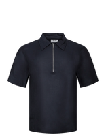 NN.07 - Bruno 1808 Half Zip Polo - Marškinėliai trumpomis rankovėmis - Mėlyna
