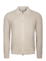NN.07 - Dixon 8280 Jacket - Megztinis su užtrauktuku - Kreminė spalva