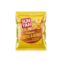 Greitai paruošiami makaronai SUN YAN Classic su sūrio ir žolelių skonio sultiniu, pakelyje 60g