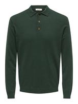 ONLY&SONS Vyriški polo marškinėliai ilgomis rankovėmis, ONSLOUI REG 12 LS MEL POLO KNIT NOOS