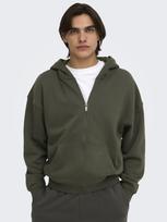 ONLY & SONS Vyriškas džemperis su gobtuvu, ONSCERES OVZ ZIP HOODIE SWEAT NOOS