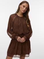 VERO MODA Trumpa moteriška suknelė, VMMOLLY MICO LS SHORT DRESS WVN