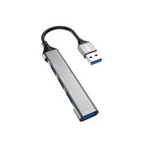 Dudao A16B 4-in-1 USB šakotuvas, USB-A–4 × USB 3.0, pilkas