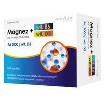 „Activlab Pharma“ „Magnesium + Vitamin B6 + D3“ – 50 kapsulių