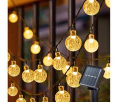 Brilagi - LED saulės dekoratyvinė girlianda BUBBLE 300xLED/8 režimų 30m IP65 šilta balta