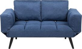 Beliani Dvivietė išskleidžiama sofa BREKKE tamsiai mėlyna