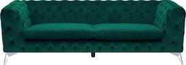 Beliani Trijų vietų sofa SOTRA, veliūras, smaragdo spalva