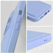 OEM dėklas iPhone 15 PRO kortelių dėklas violetinė