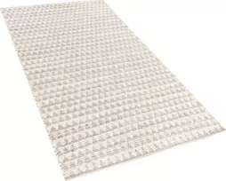 Beliani Kilimas TUNCELI smėlio spalvos 80 x 150 cm medvilninis